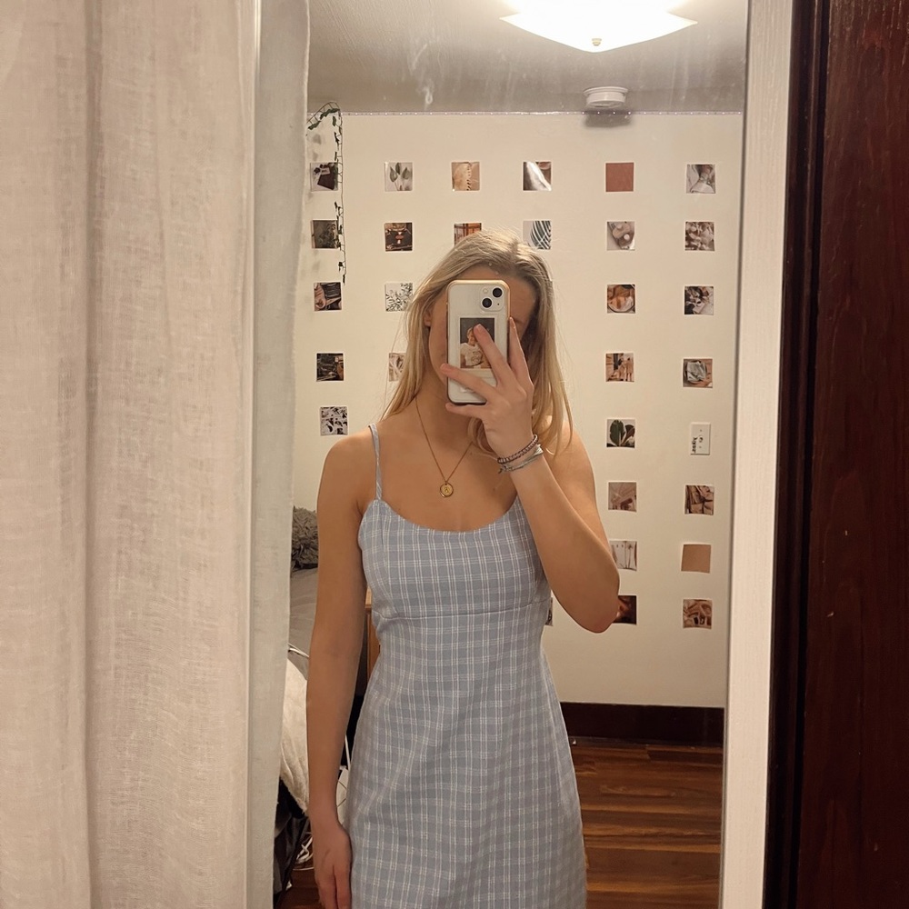 brandy melville/john galt plaid colleen mini dress